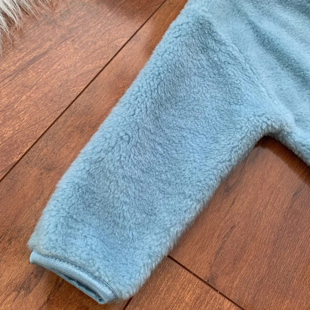 Vintage Baby Gap•Girl's Blue Snap Front Fleece Jacket 12-18 Months